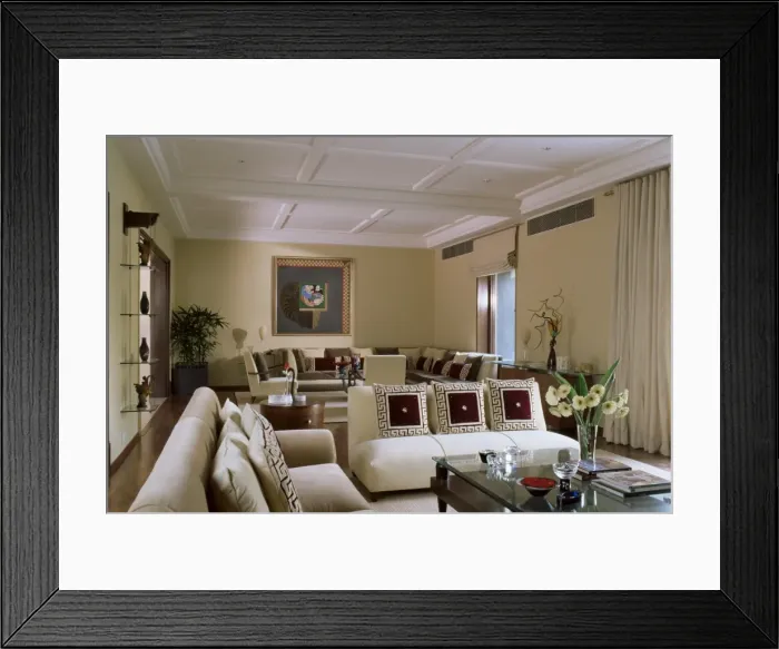 Framed Print : The contemporary home of a wealthy owner from Indias merchant class Framed Print : The contemporary home of a wealthy owner from Indias merchant class