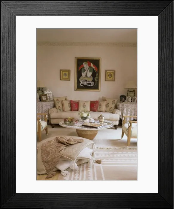 Framed Print : Drawing room of a new build residence Framed Print : Drawing room of a new build residence