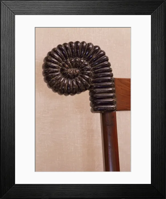 Framed Print : Detail of dining room chair in new build home Framed Print : Detail of dining room chair in new build home
