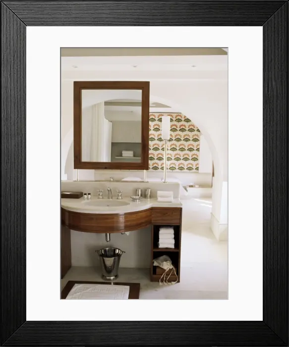 Framed Print : Bathroom area within one of the bedroom suites Framed Print : Bathroom area within one of the bedroom suites