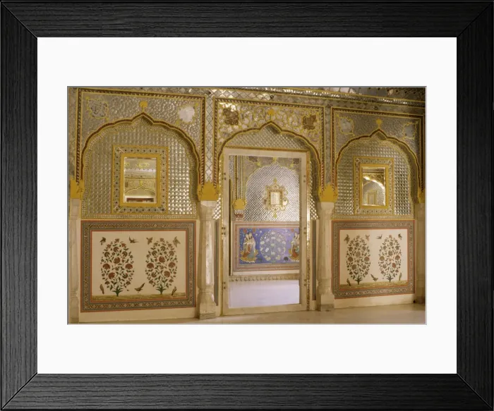 Framed Print : The beautiful mirrorwork in the Sheesh Mahal (mirror hall) Framed Print : The beautiful mirrorwork in the Sheesh Mahal (mirror hall)