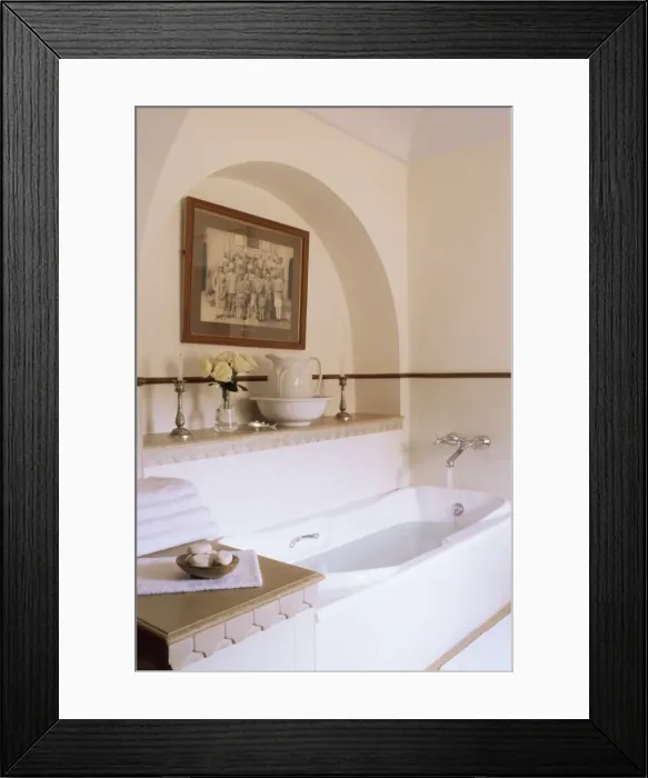 Framed Print : Bathroom detail in one of the en-suite guest bedrooms Framed Print : Bathroom detail in one of the en-suite guest bedrooms