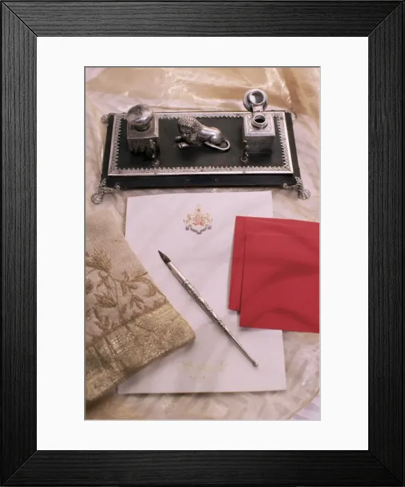Framed Print : Crest on stationery Framed Print : Crest on stationery