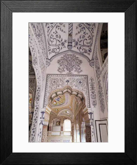 Framed Print : Painted walls in the main reception hall to the fort Framed Print : Painted walls in the main reception hall to the fort