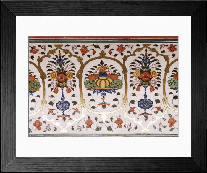 Framed Print : Detail of the fine wall paintings Framed Print : Detail of the fine wall paintings