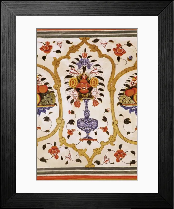 Framed Print : Detail of the fine wall paintings Framed Print : Detail of the fine wall paintings