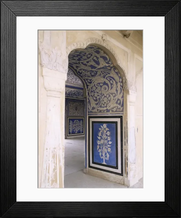Framed Print : Stylized foral motif
