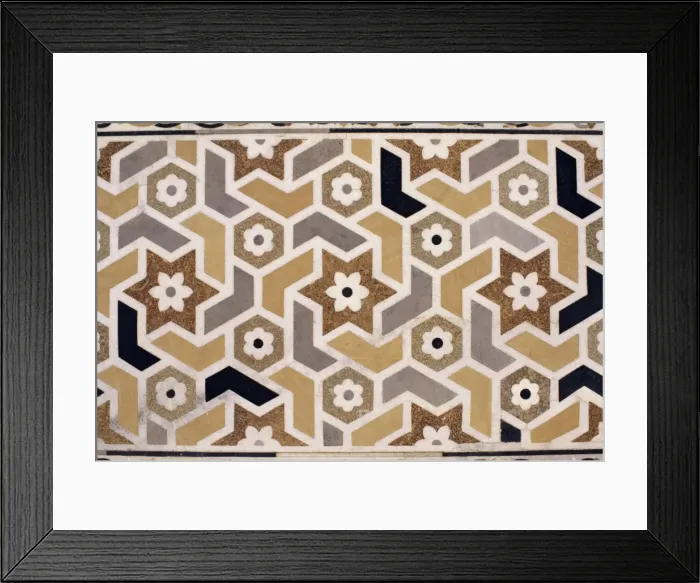 Framed Print : Detail of the fine stone inlay work to be found inside Framed Print : Detail of the fine stone inlay work to be found inside