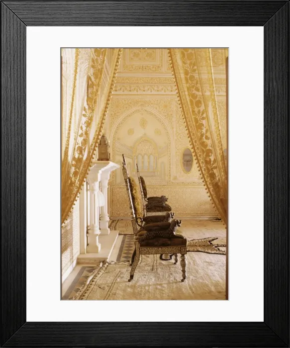 Framed Print : The beautifully gilded Durbar Hall