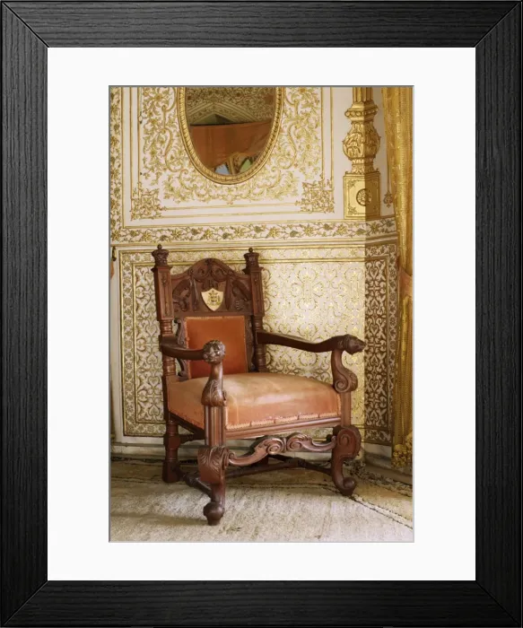 Framed Print : An original chair used at the coronation of King George Framed Print : An original chair used at the coronation of King George