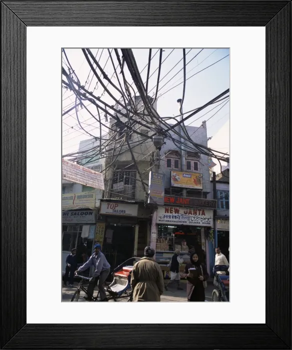 Framed Print : Street in Old Delhi Framed Print : Street in Old Delhi