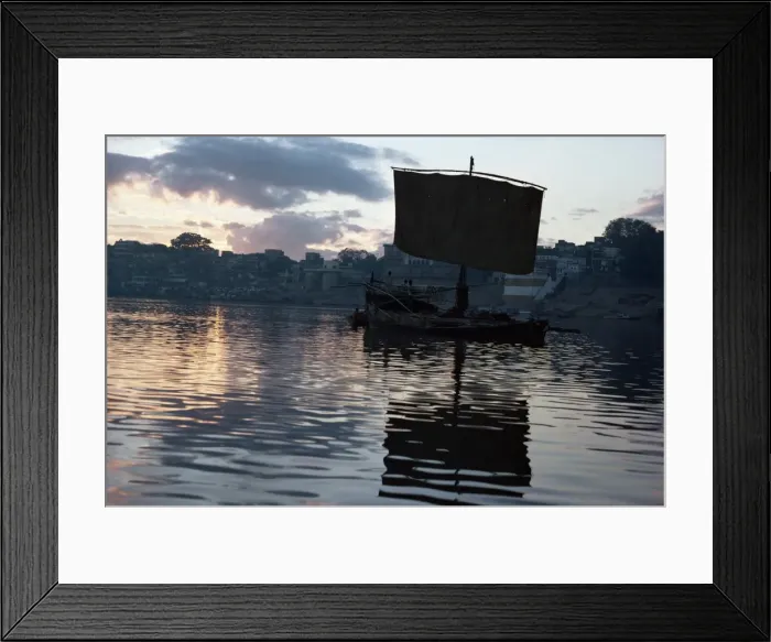 Framed Print : Sunset over the River Ganges Framed Print : Sunset over the River Ganges