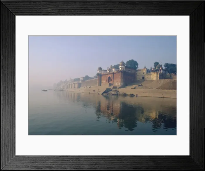 Framed Print : The Ganga (Ganges) River waterfront Framed Print : The Ganga (Ganges) River waterfront
