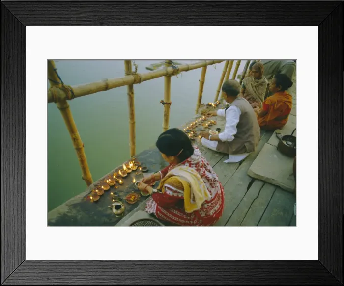 Framed Print : Akash Deep Puja Framed Print : Akash Deep Puja