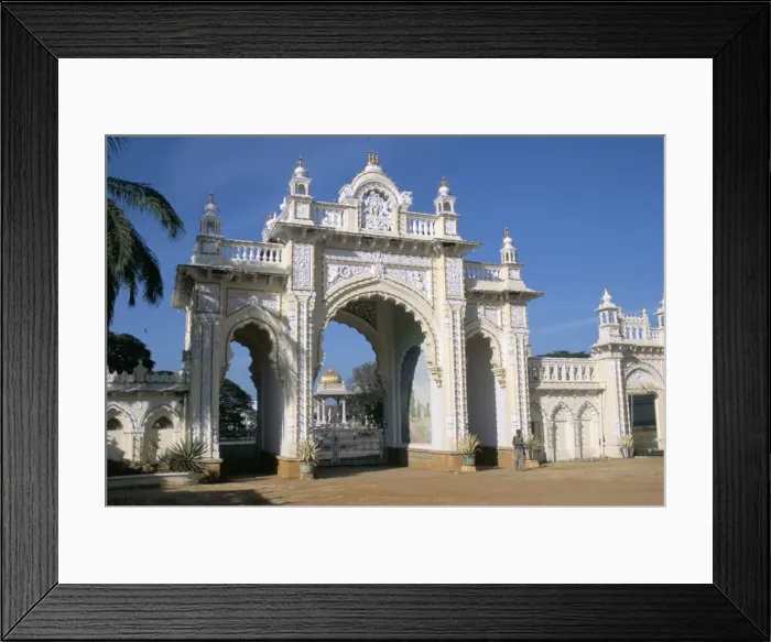 Framed Print : The gate to the palace at Mysore Framed Print : The gate to the palace at Mysore