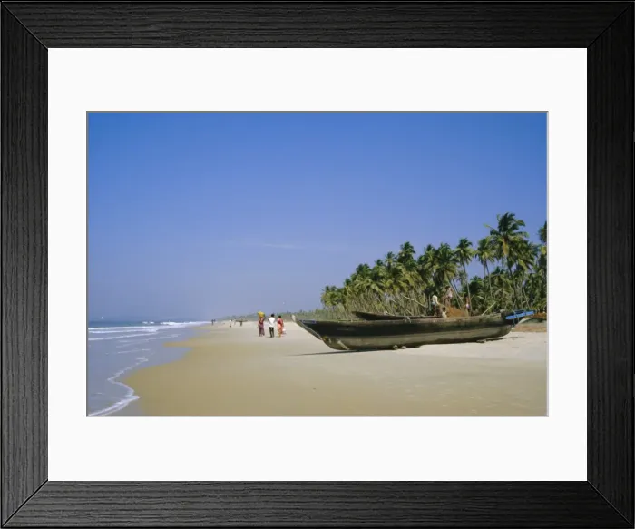 Framed Print : Palm trees and fishing boats Framed Print : Palm trees and fishing boats