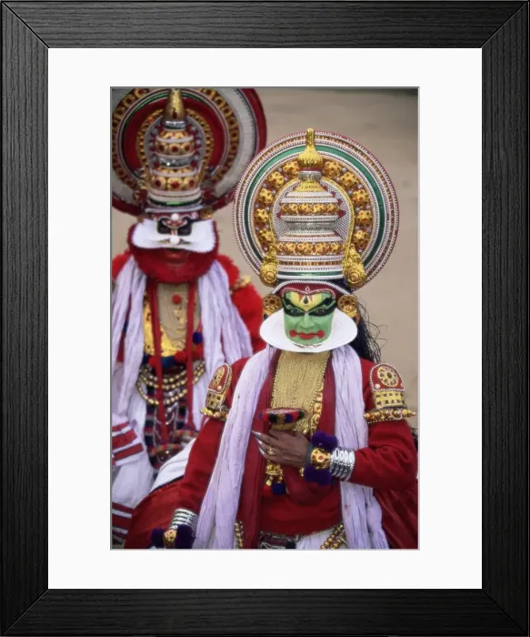 Framed Print : Kathakali dance performers Framed Print : Kathakali dance performers