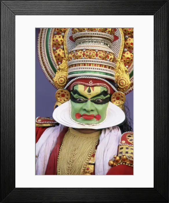 Framed Print : Portrait of a Kathakali dance performer Framed Print : Portrait of a Kathakali dance performer