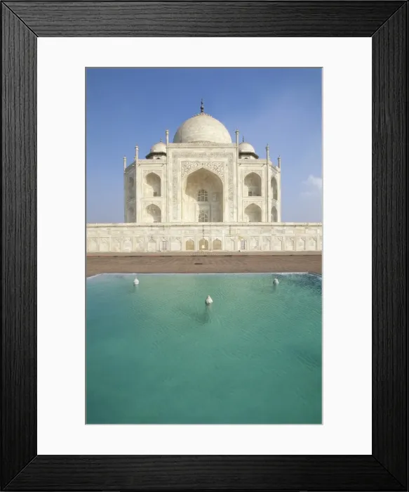 Framed Print : The Taj Mahal across pond Framed Print : The Taj Mahal across pond