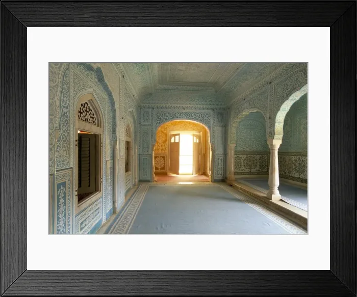 Framed Print : Ornate passageway to open door Framed Print : Ornate passageway to open door