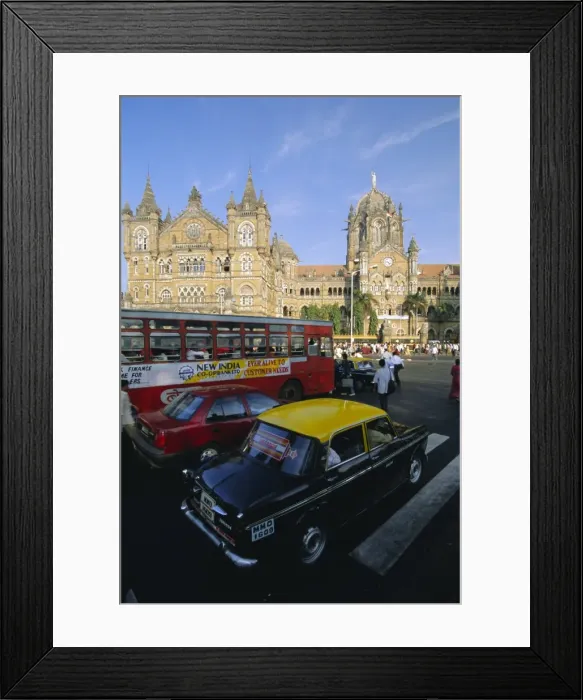 Framed Print : Traffic in front of the station Framed Print : Traffic in front of the station
