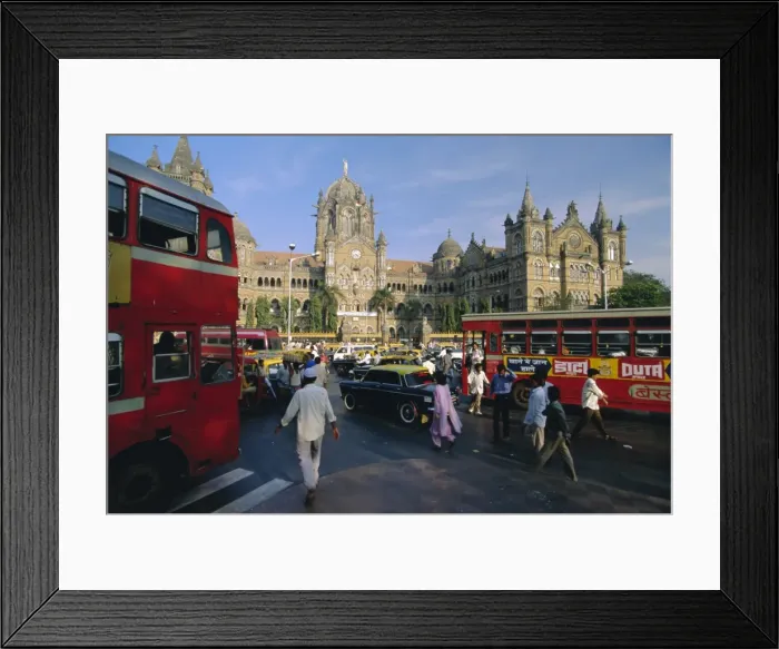 Framed Print : Traffic in front of the station Framed Print : Traffic in front of the station