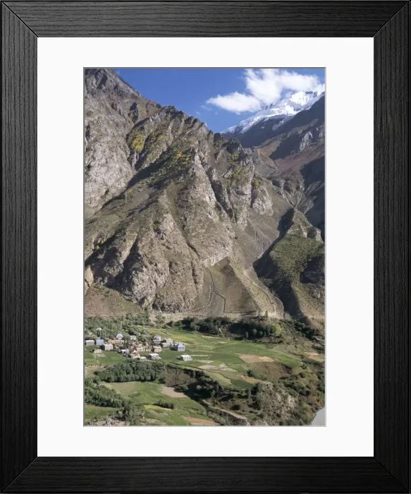 Framed Print : Himalayan mountain village in Chenab Valley near Keylong Framed Print : Himalayan mountain village in Chenab Valley near Keylong