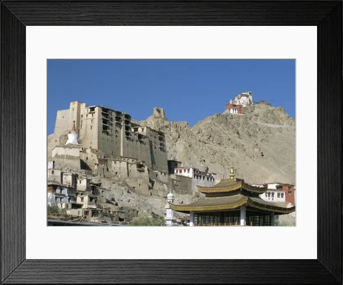 Framed Print : Leh palace above main town Framed Print : Leh palace above main town