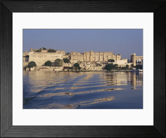 Framed Print : View of the City Palace from Lake Pichola Framed Print : View of the City Palace from Lake Pichola