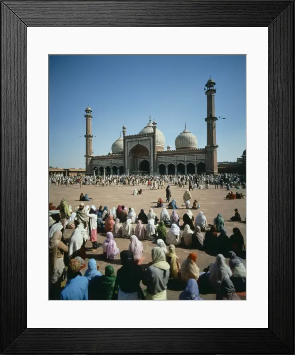 Framed Print : Friday service at the Moti Masjid Mosque Framed Print : Friday service at the Moti Masjid Mosque