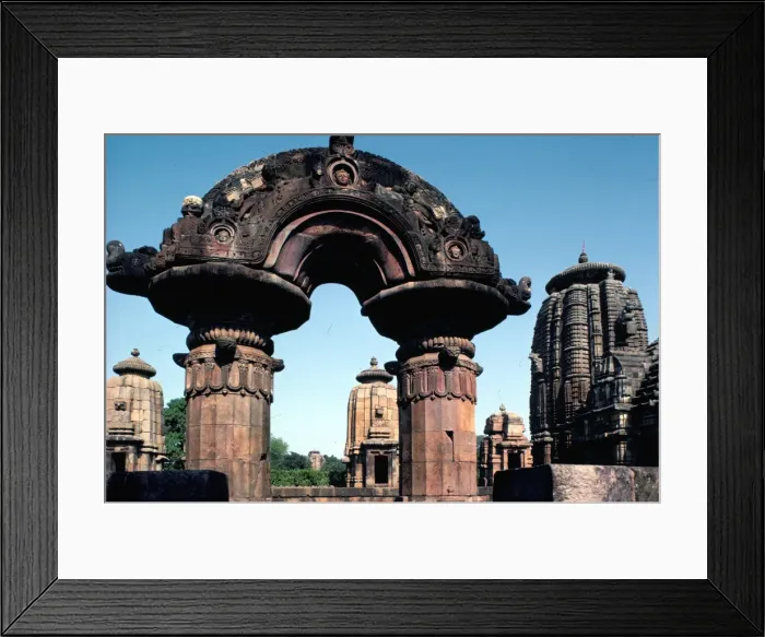 Framed Print : Round stone torana gate Framed Print : Round stone torana gate