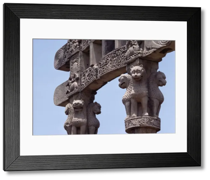 Framed Print : Detail of torana (gateway) Framed Print : Detail of torana (gateway)