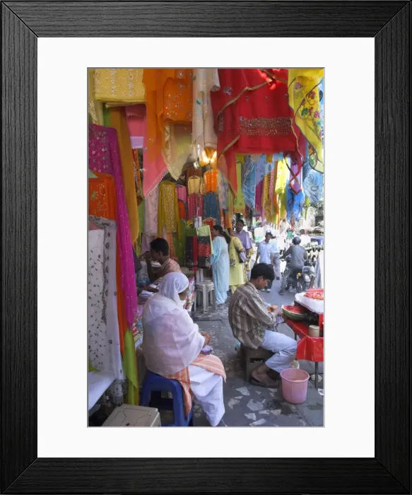 Framed Print : Colourful clothes shops Framed Print : Colourful clothes shops