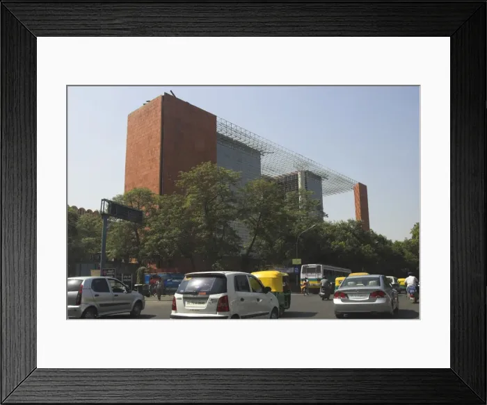 Framed Print : Cars on the road and the India Air building Framed Print : Cars on the road and the India Air building