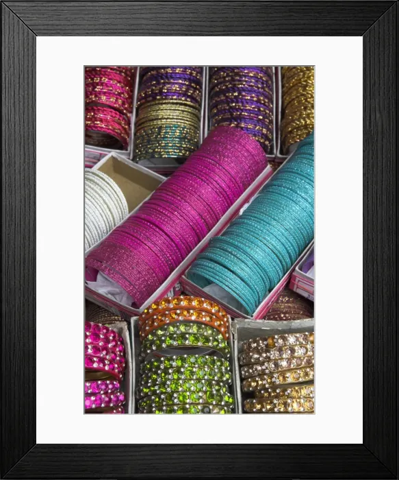 Framed Print : Womens bracelets at market stand Framed Print : Womens bracelets at market stand