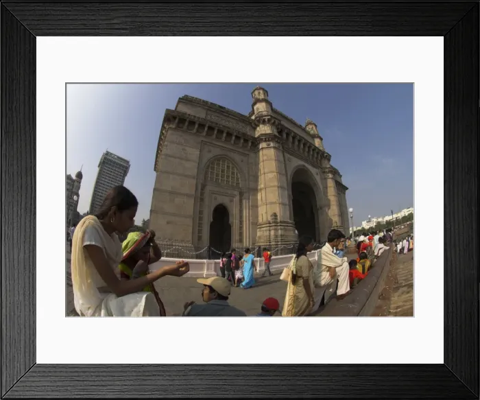 Framed Print : Local tourists near the Gateway of India Framed Print : Local tourists near the Gateway of India