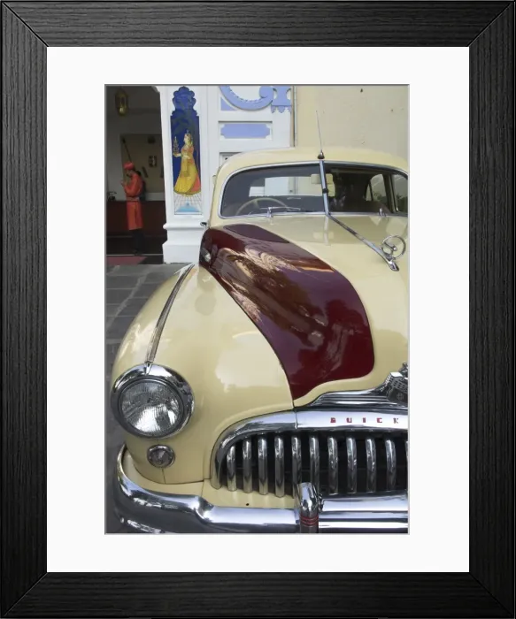 Framed Print : Old Buick car in front of entrance to the City Palace Hotel Framed Print : Old Buick car in front of entrance to the City Palace Hotel