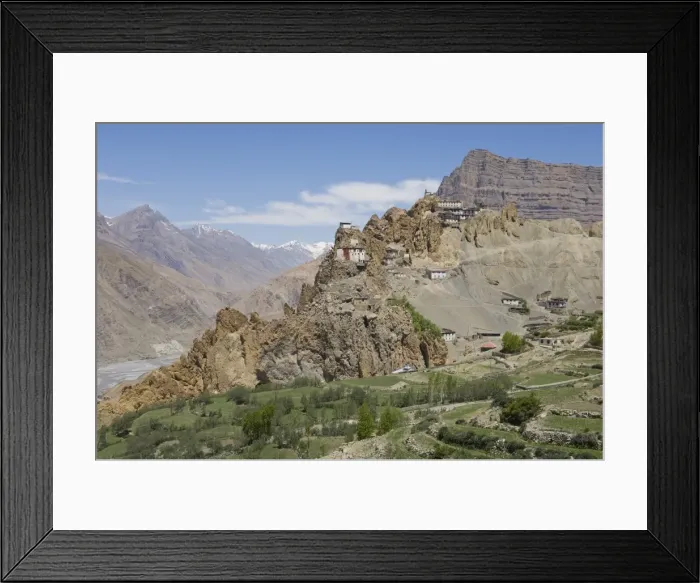 Framed Print : View from afar of Dhankar monastery Framed Print : View from afar of Dhankar monastery