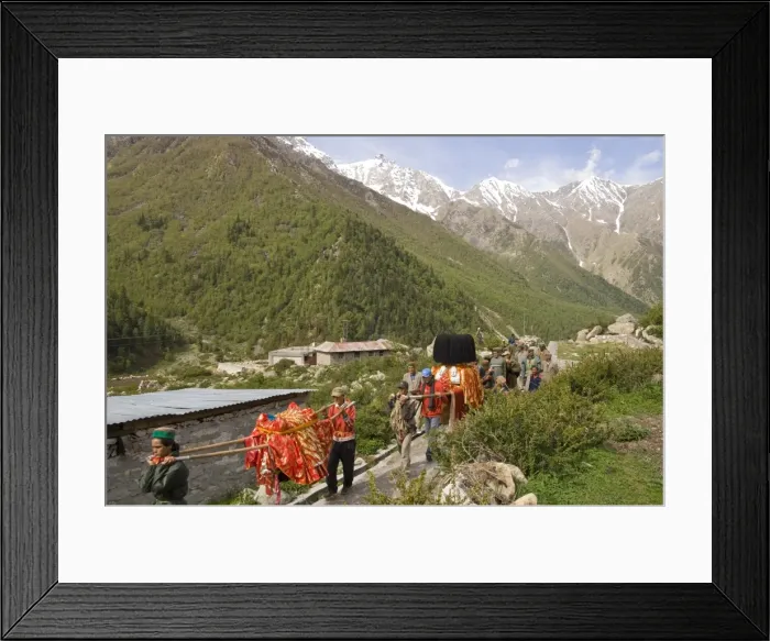 Framed Print : Daily religious puja procession with local deities Framed Print : Daily religious puja procession with local deities