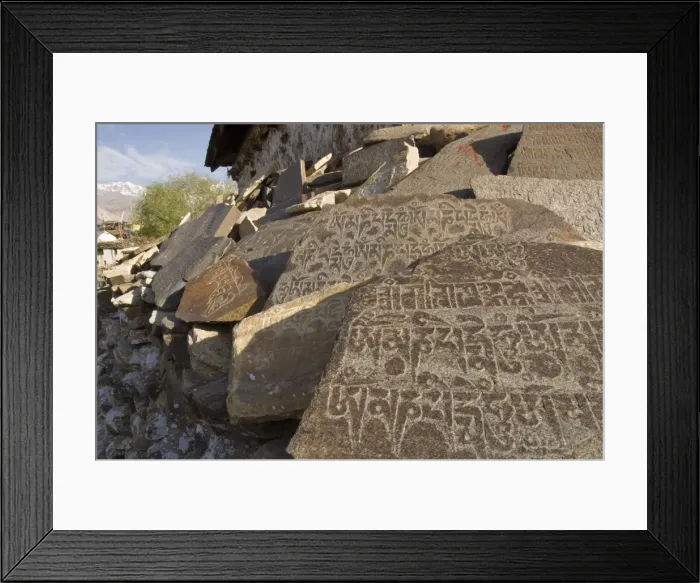 Framed Print : Prayer stones on prayer wall Framed Print : Prayer stones on prayer wall