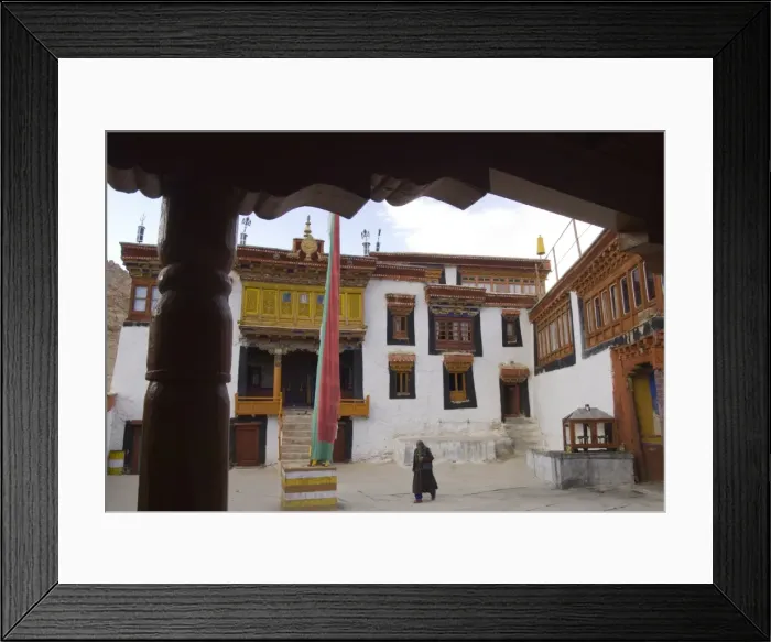 Framed Print : Courtyard of the monastery of Likir Framed Print : Courtyard of the monastery of Likir