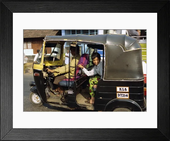 Framed Print : Tuk-tuk transport at Fort Cochin Framed Print : Tuk-tuk transport at Fort Cochin
