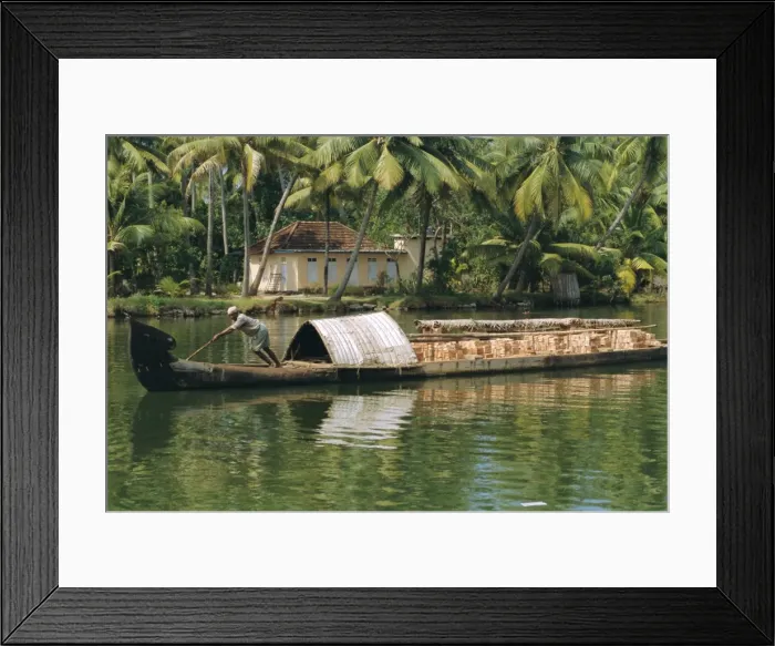 Framed Print : Barge on waterway Framed Print : Barge on waterway