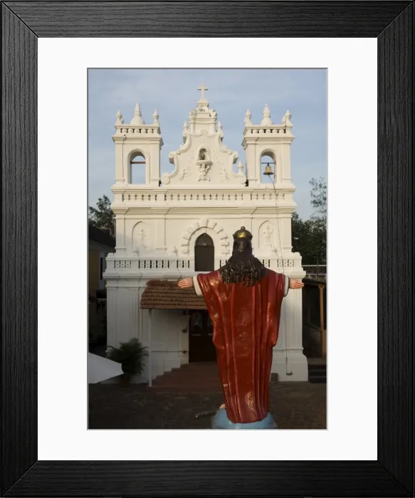 Framed Print : Old Portuguese church in grounds of Fort Tiracol Framed Print : Old Portuguese church in grounds of Fort Tiracol