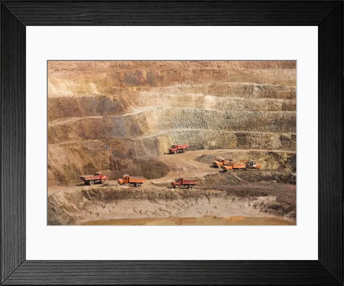 Framed Print : Open cast iron mine Framed Print : Open cast iron mine