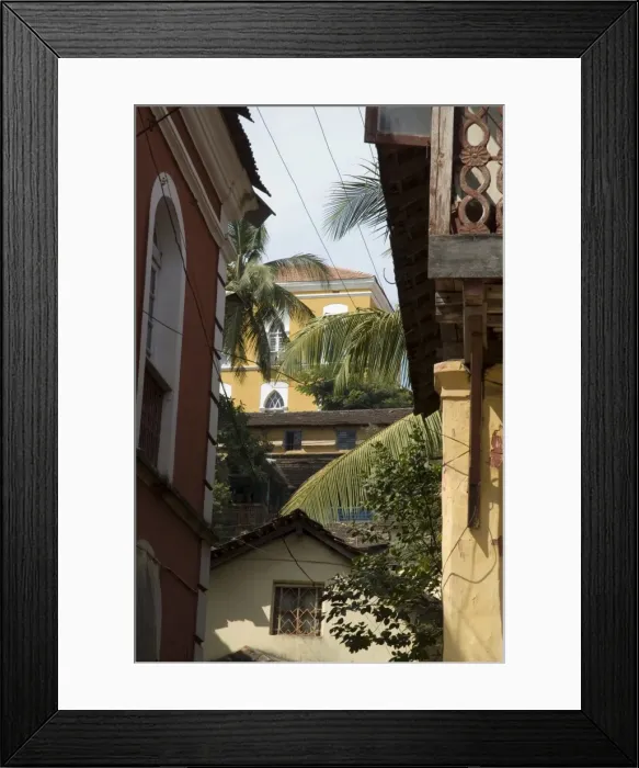 Framed Print : In the Latin quarter of Panaji Framed Print : In the Latin quarter of Panaji