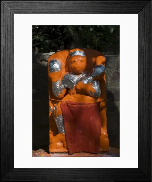Framed Print : Outdoor shrine to Hindu god Framed Print : Outdoor shrine to Hindu god