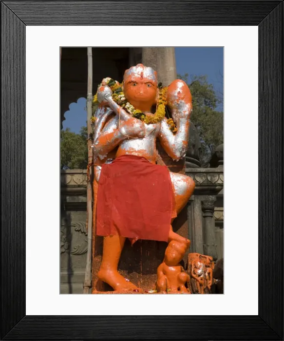 Framed Print : Outdoor Hindu shrine to Hanuman the monkey god Framed Print : Outdoor Hindu shrine to Hanuman the monkey god