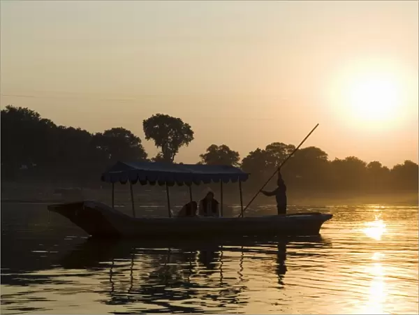 Sunset on the Narmada river