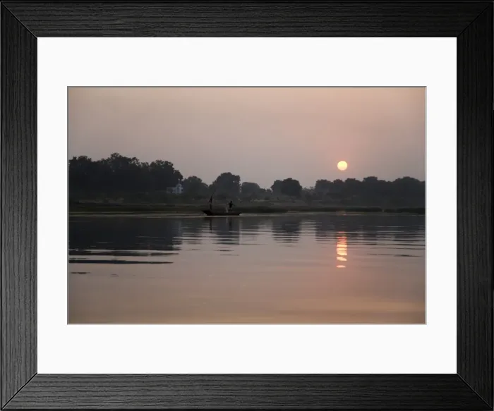 Framed Print : Sunset on the Narmada river Framed Print : Sunset on the Narmada river